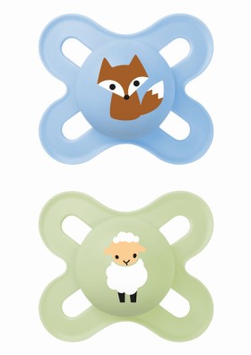 MAM Πιπίλα Original Start Σιλικόνης 0-2 Μηνών Μπλε-Πράσινο