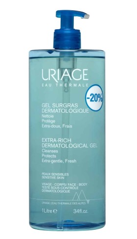 Uriage Eau Thermale Extra-Rich Dermatological Gel 1L -20%