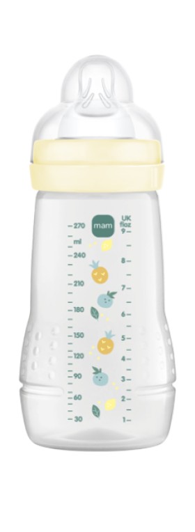 MAM Μπιμπερό Πλαστικό Easy Active Θηλή Σιλικόνης 2+ 270ml Μπεζ