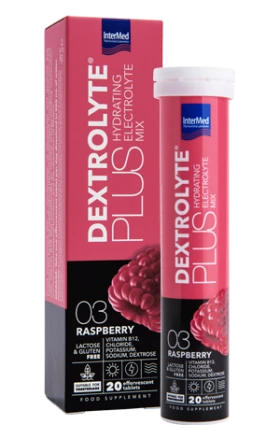 Dextrolyte Plus Ηλεκτρολύτες με Γεύση Raspberry 20 Αναβράζουσες Ταμπλέτες