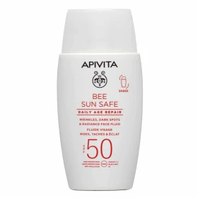 Apivita Bee Sun Safe Daily Age Repair Λεπτόρρευστη Κρέμα Προσώπου Κατά των Πανάδων & Ρυτίδων SPF50 50ml