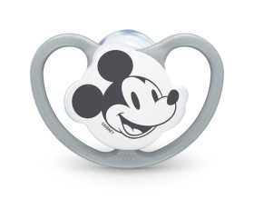 NUK Πιπίλα Σιλικόνης Space Mickey Γκρι 6-18m