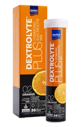 Dextrolyte Plus Ηλεκτρολύτες με Γεύση Πορτοκάλι 20 Αναβράζουσες Ταμπλέτες