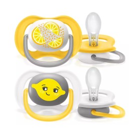 Philips Avent Πιπίλα Σιλικόνης Ultra Air Happy 6-18m Κίτρινο