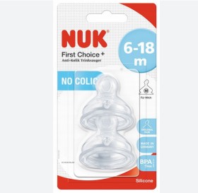 Nuk First Choice Plus Θηλή Σιλικόνης Medium 6-18m 2τμχ