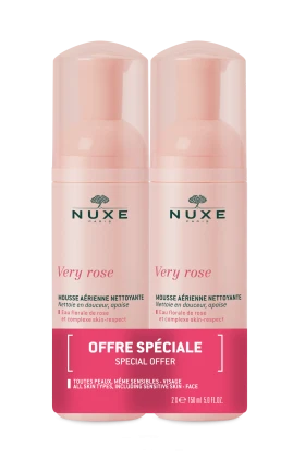 Nuxe Very Rose Αφρός Καθαρισμού 2x150ml