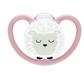 NUK Perfect Match Air Night Πιπίλα Σιλικόνης 0-6m Ροζ