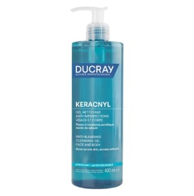Ducray Keracnyl Gel Moussant Τζελ Καθαρισμού για Δέρμα με Τάση Ακμής 400ml
