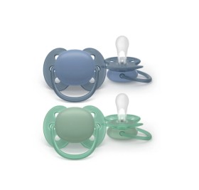 Philips Avent Πιπίλα Σιλικόνης Ultra Soft 6-18m Μπλε-Πράσινο