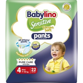 Babylino Sensitive Cotton Soft Πάνα Βρακάκι Nο4 Maxi 7-13kg 22τμχ