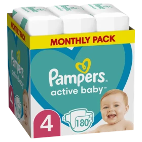 Pampers Active Baby No4 9-14kg Monthly Pack 180τμχ
