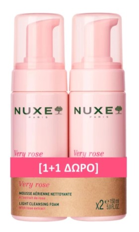 Nuxe Very Rose Αφρός Καθαρισμού 2x150ml