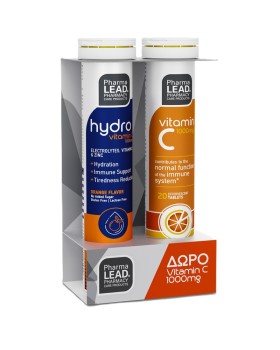 Pharmalead Hydro Vit C 20 Αναβράζουσες Ταμπλέτες +Δώρο Vit C 1000mg