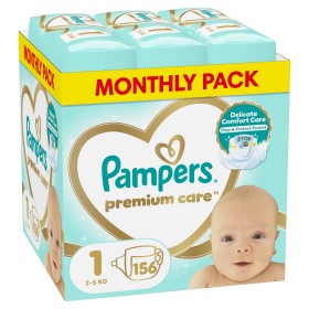 Pampers Premium Care No1 2-5kg Monthly Pack 156τμχ