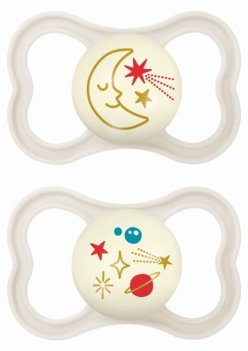 MAM Πιπίλα Air Night Σιλικόνης 16+ Μηνών Μπεζ