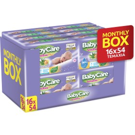 Babycare Μωρομάντηλα Sensitive Plus 16x54τμχ Monthly Box