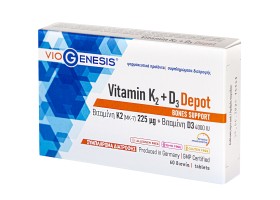 Viogenesis Vitamin K2 + Vitamin D3 Depot 60tabs