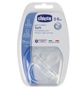 Chicco Physio Soft Πιπίλα Σιλικόνης 0-6m+ Λευκό