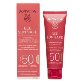 Apivita Bee Sun Safe Hydra Fresh Tinted Ενυδατική Κρέμα-Gel Προσώπου με Χρώμα SPF50 50ml
