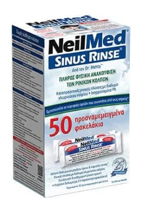 Neilmed Sinus Rinse Φακελάκια Ρινικών Πλύσεων 50τμχ
