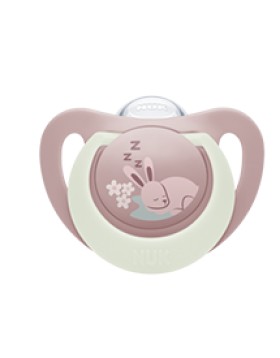NUK First Choice Πιπίλα Σιλικόνης Night Ροζ 18-36m