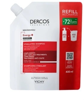 Dercos Energy+ Shampoo Δυναμωτικό Σαμπουάν κατά της Τριχόπτωσης Refill 400ml