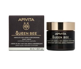 Apivita Queen Bee Κρέμα Νύχτας Απόλυτης Αντιγήρανσης με Βασιλικό Πολτό 50ml