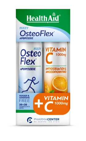 Health Aid Osteoflex Fizzy 20 Αναβράζουσες Ταμπλέτες +Δώρο Vitamin C 1000mg