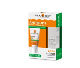 La Roche Posay Anthelios UVMUNE 400 Oil Control Gel Cream SPF50+ Αντηλιακή Κρέμα Προσώπου για Ματ Αποτέλεσμα & Δώρο Ενυδατική Κρέμα Toleriane Sensitive