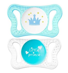 Chicco Physio Forma Micro Πιπίλα Σιλικόνης 0-2m Γαλάζιο-Λευκό