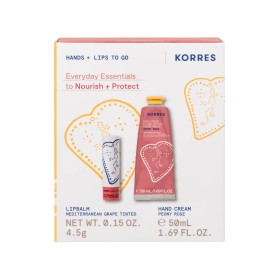 Korres Hand Cream Peony Rose 50ml & Lip Balm Promo Pack