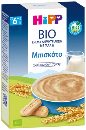 Hipp Κρέμα Δημητριακών με Γάλα&Μπισκότο από τον 6ο Μήνα 250gr