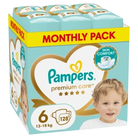 Pampers Premium Care No6 13-18kg Monthly Pack 128τμχ