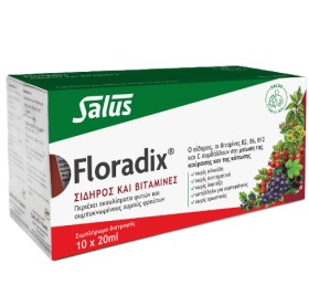 Power Health Floradix Συμπλήρωμα Διατροφής Σιδήρου σε αμπούλες 10x20ml