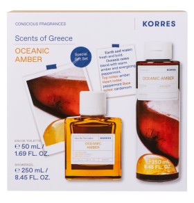 Korres Oceanic Amber Eau De Toilette 50ml +Shower Gel 250ml Promo Pack