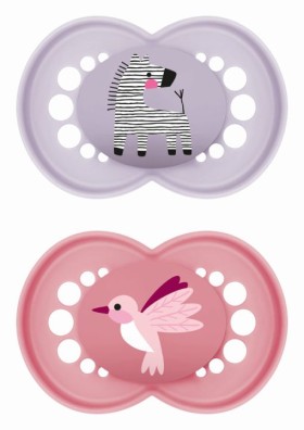 MAM Πιπίλα Original Σιλικόνης 16+ Μηνών Ροζ-Μωβ