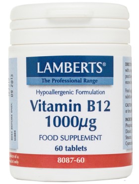 LAMBERTS B-12 1000MCG 60TABS (METHILCOBALAMIN)