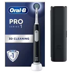 Oral-B Pro Series 1 Ηλεκτρική Οδοντόβουρτσα Mαύρη με Θήκη Ταξιδίου