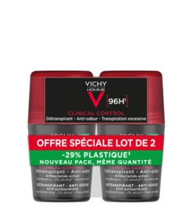 Vichy Homme Deodorant 96h Clinical Control Roll-On -50% στο 2ο προϊόν 2x50ml
