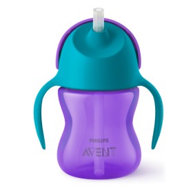 Philips Avent Παγουρίνο με Καλαμάκι 9m+ 200ml Μωβ