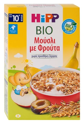 Hipp Παιδικό Μούσλι με Φρούτα από τον 10ο Μήνα 200gr