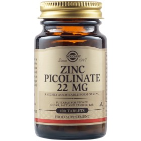 Solgar Zinc Picolinate 22mg 100tabs