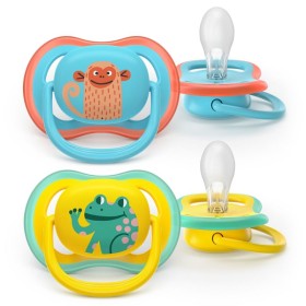Philips Avent  Πιπίλα Σιλικόνης Ultra Air 18+m Γαλάζιο-Κίτρινο