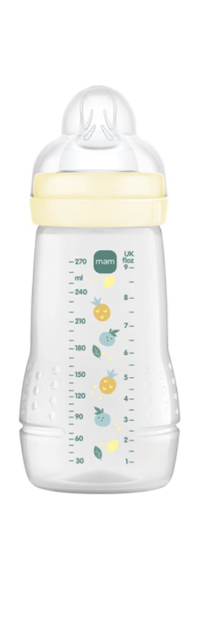 MAM Μπιμπερό Πλαστικό Easy Active Θηλή Σιλικόνης 4+ 330ml Γκρί