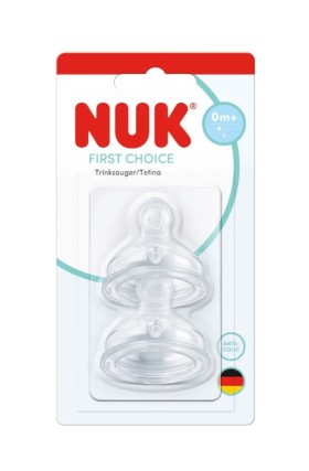 Nuk First Choice Plus Θηλή Σιλικόνης 0m+ Small 2τμχ