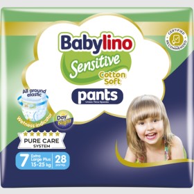 Babylino Sensitive Cotton Soft Pants No7 15-25kg 28τμχ