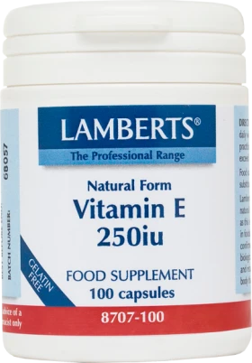 LAMBERTS E 250IU NATURAL 100CAPS