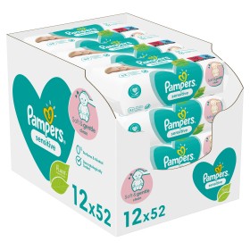 Pampers Sensitive Wipes Μωρομάντηλα για το Ευαίσθητο Δερματάκι του Μωρού 12x52τμχ