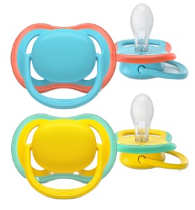 Philips Avent Πιπίλα Σιλικόνης Ultra Air 18m+ Γαλάζιο-Κίτρινο