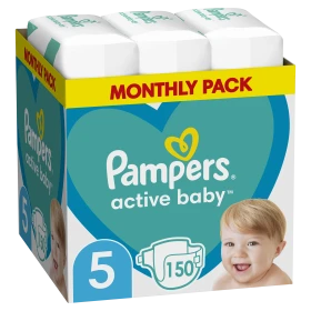 Pampers Active Baby Νο5 11-16kg Monthly Pack 150τμχ